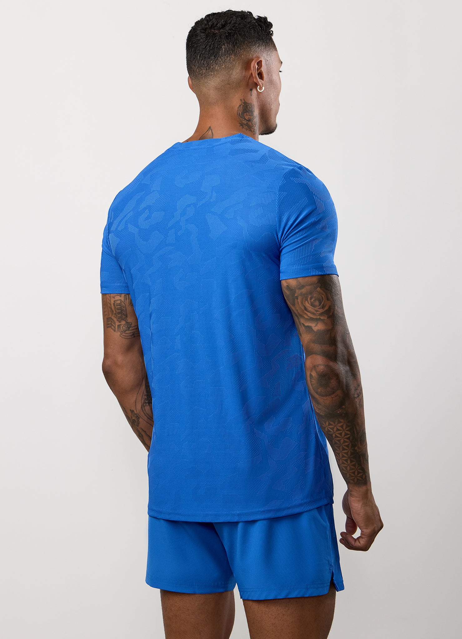 Gym King Progress Texture Tee - Electric Blue