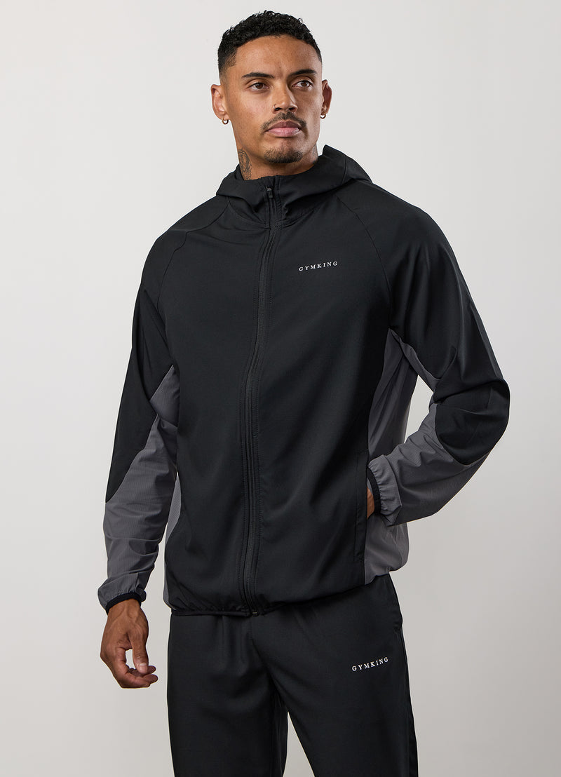 Gym King Progress Windbreaker - Black/Graphite