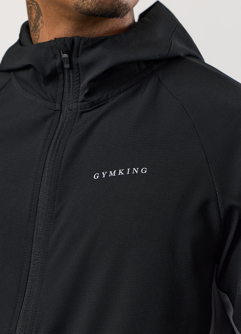 Gym King Progress Windbreaker - Black/Graphite