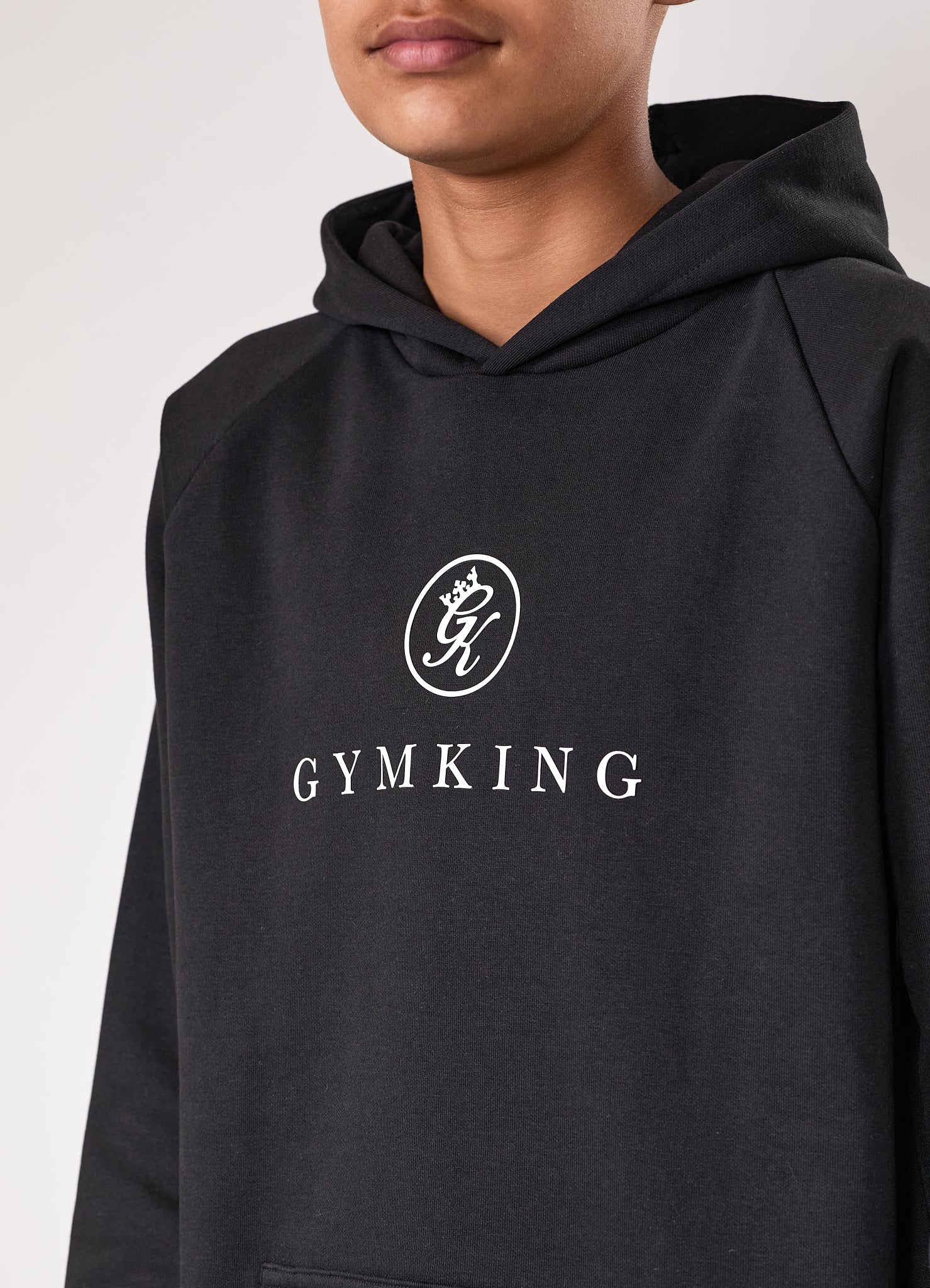 Gym King Kids Pro Hood Tracksuit - Black