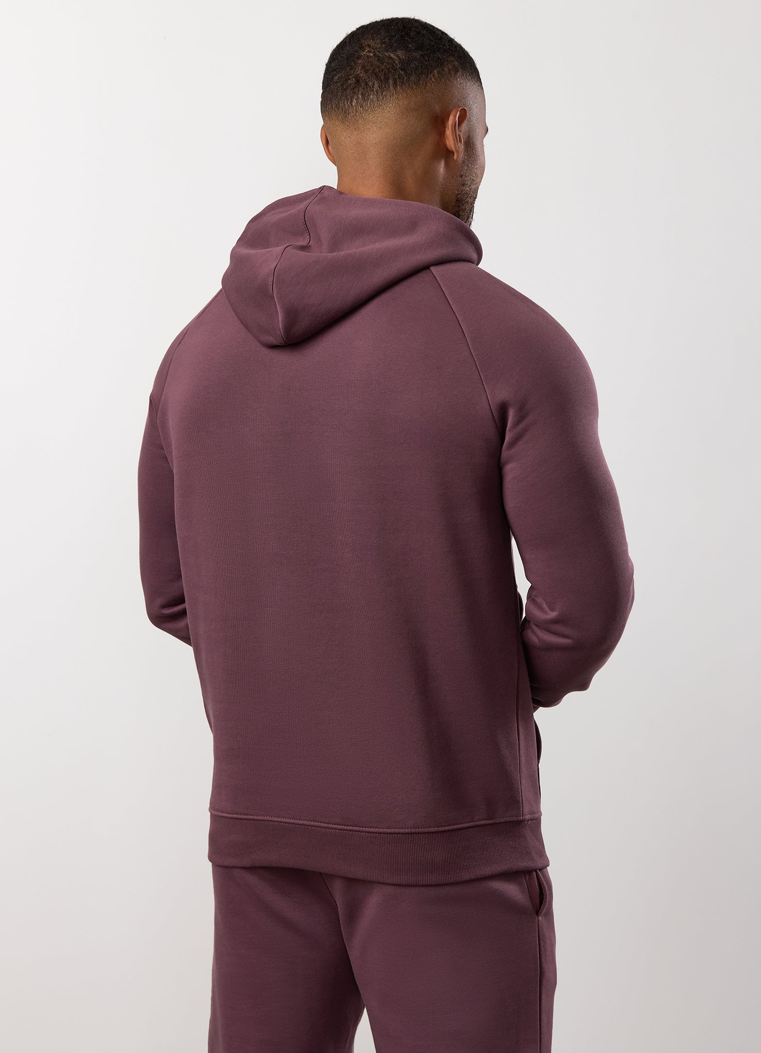 Gym King Pro Hood Tracksuit - Deep Plum