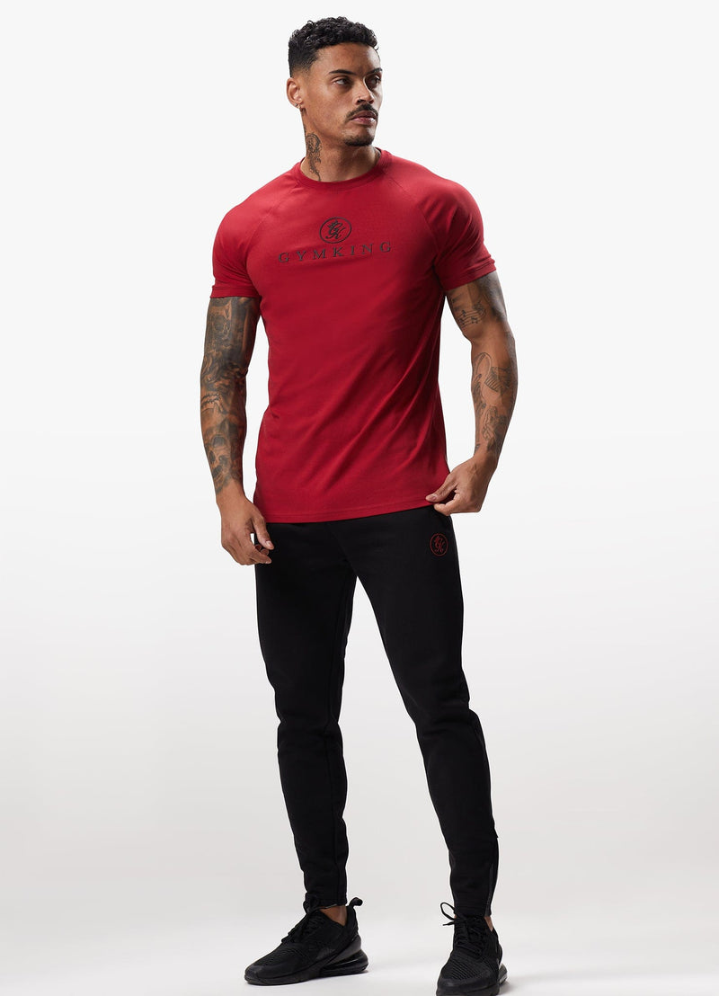 Gym King Pro Logo Jogger - Black/Red