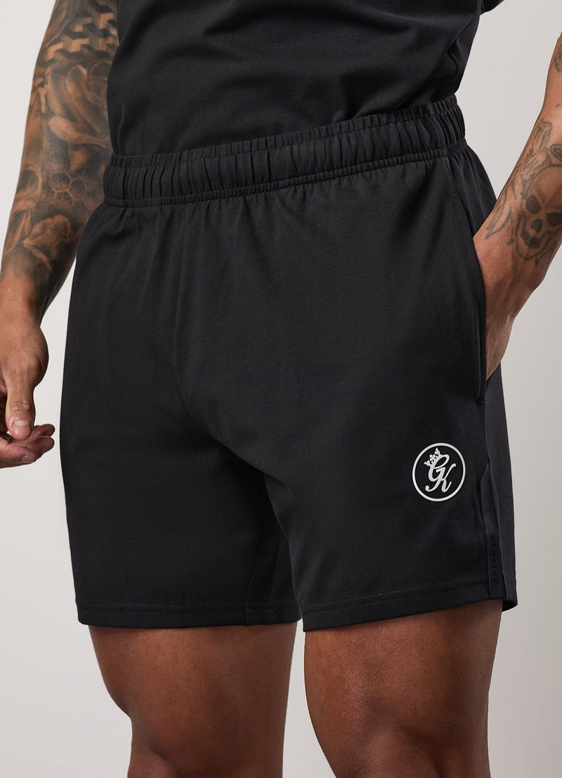 Gym King Pro Logo Jersey Short - Black