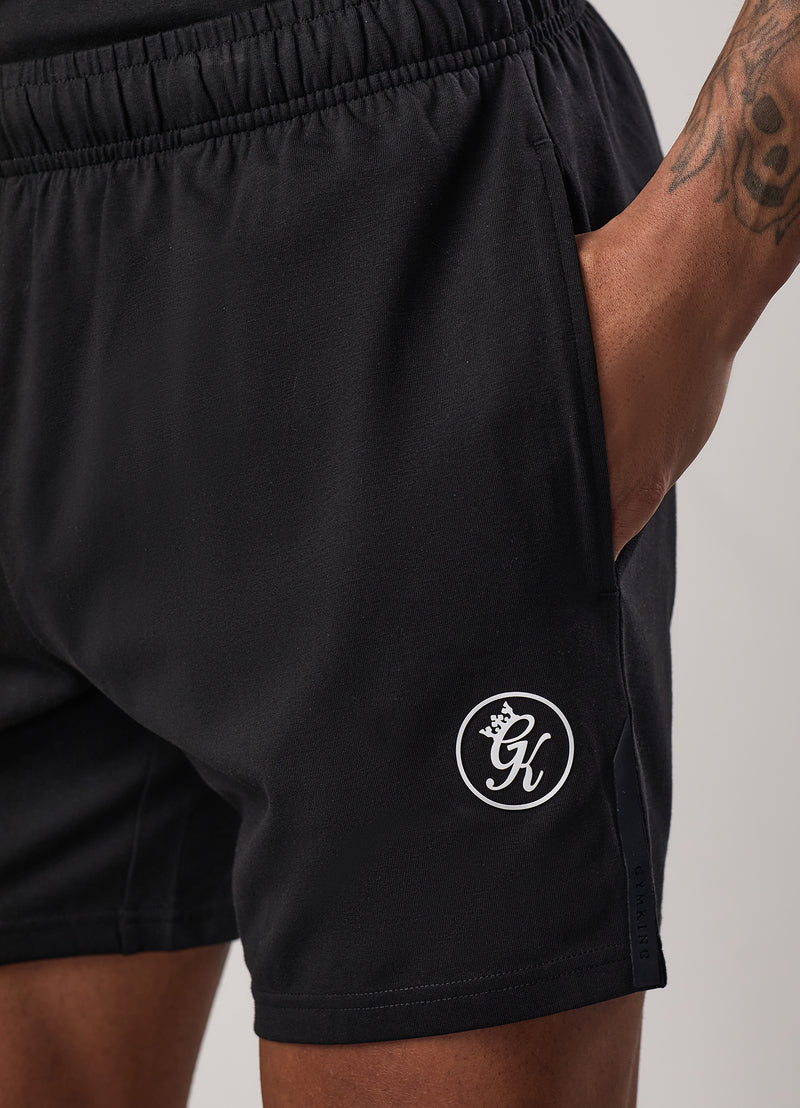 Gym King Pro Logo Jersey Short - Black