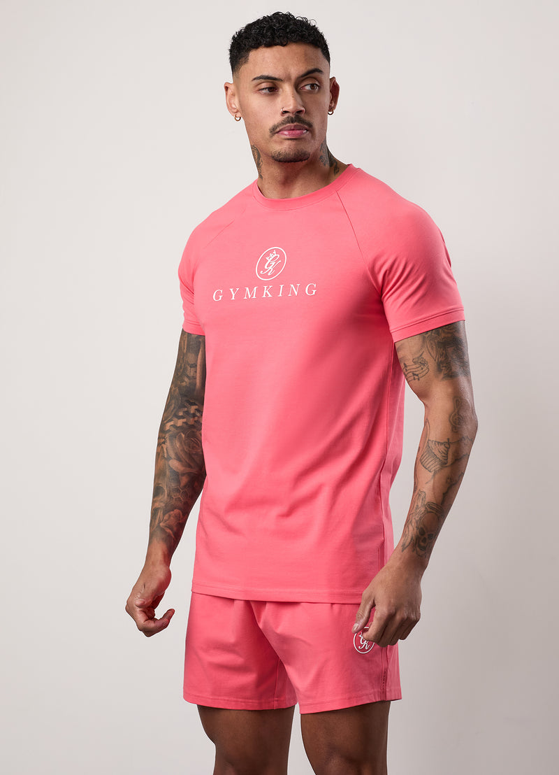 Gym King Pro Jersey Tee - Coral