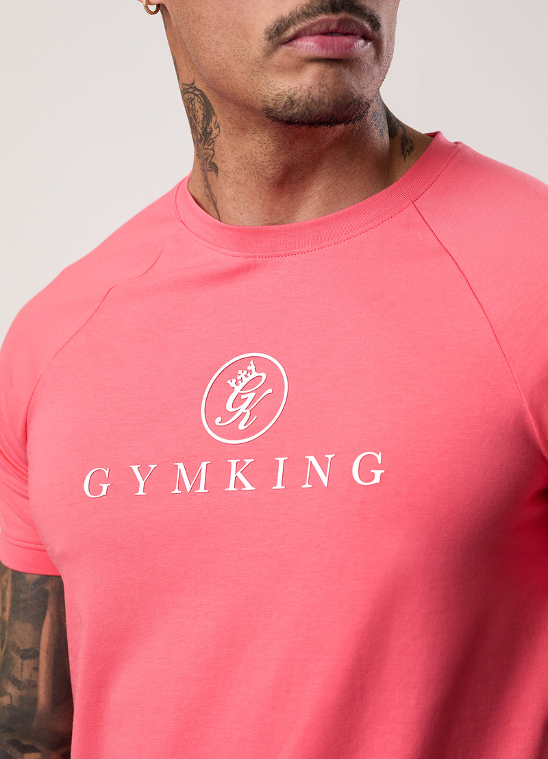 Gym King Pro Jersey Tee - Coral