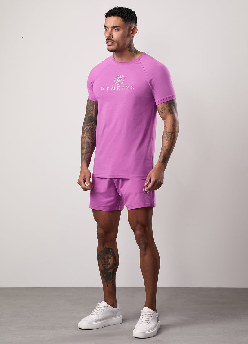 Gym King Pro Jersey Short - Magenta Purple