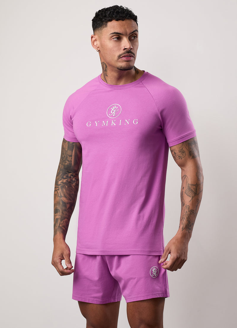 Gym King Pro Jersey Tee - Magenta Purple