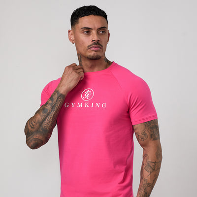 Gym King Pro Jersey Tee - Pink