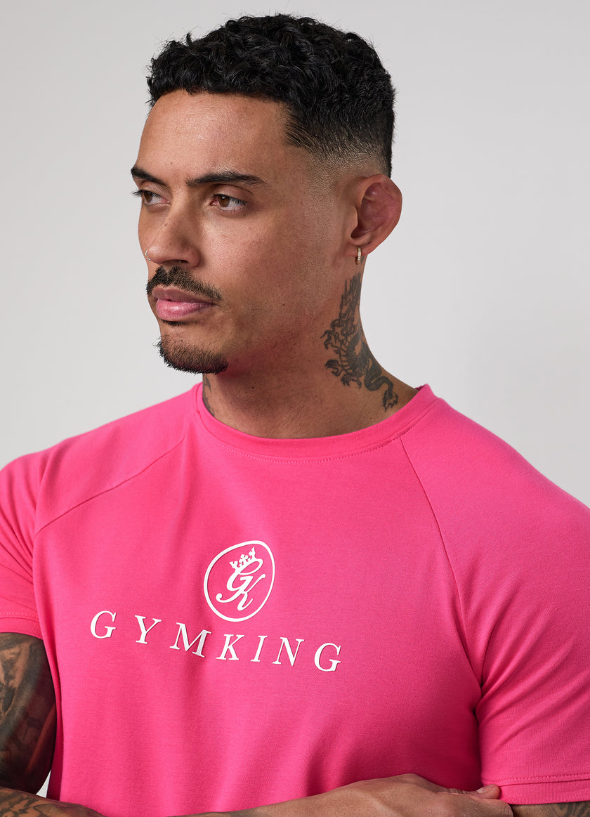 Gym King Pro Jersey Tee - Pink