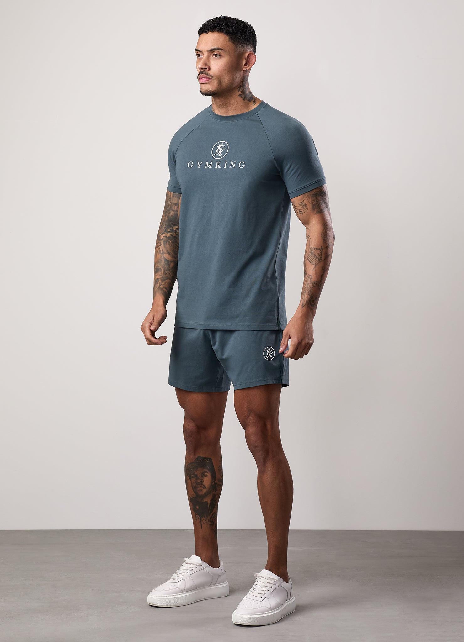 Gym King Pro Jersey Short - Slate Grey