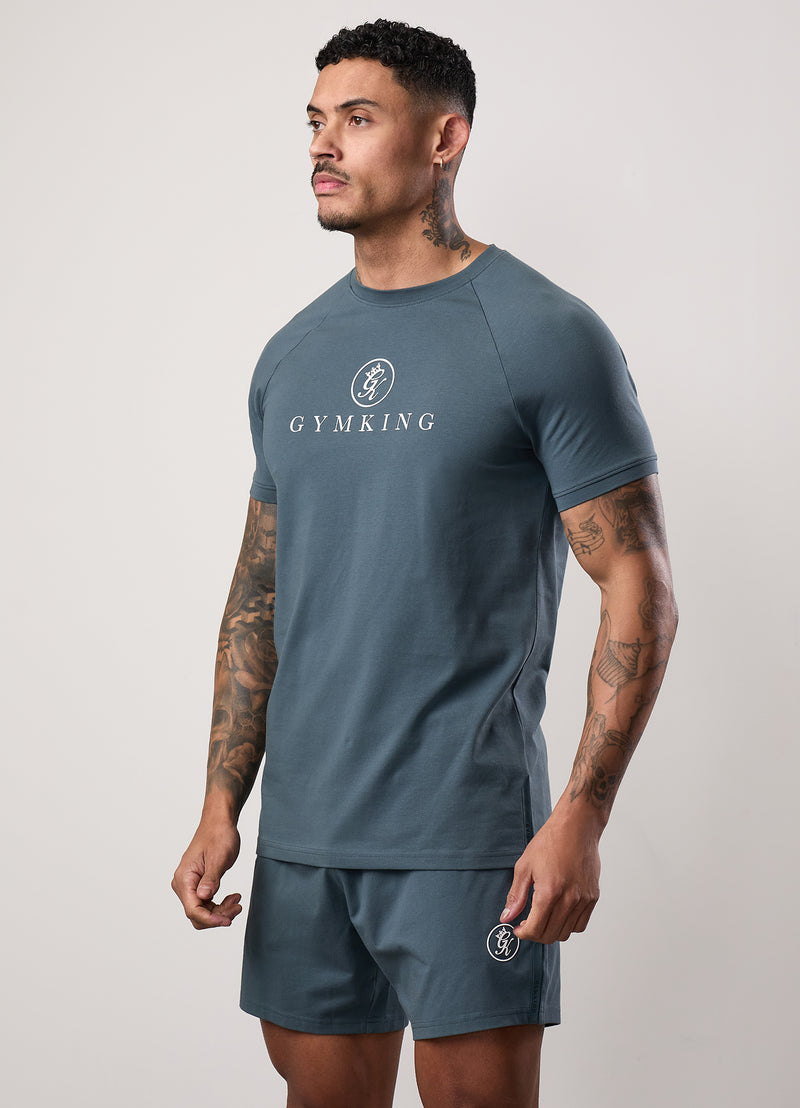 Gym King Pro Jersey Tee - Slate Grey