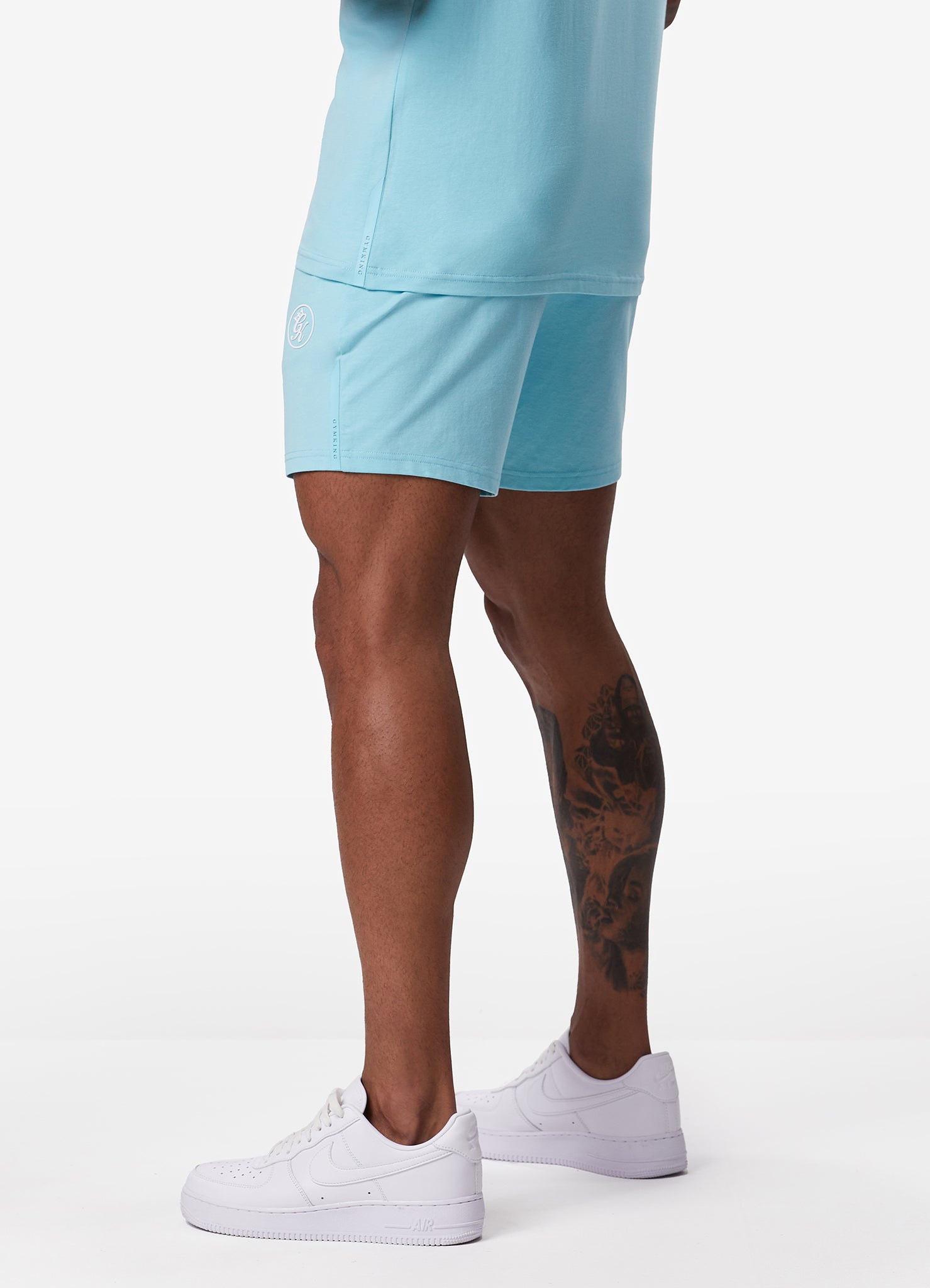Gym King Pro Jersey Short - Aqua Sky