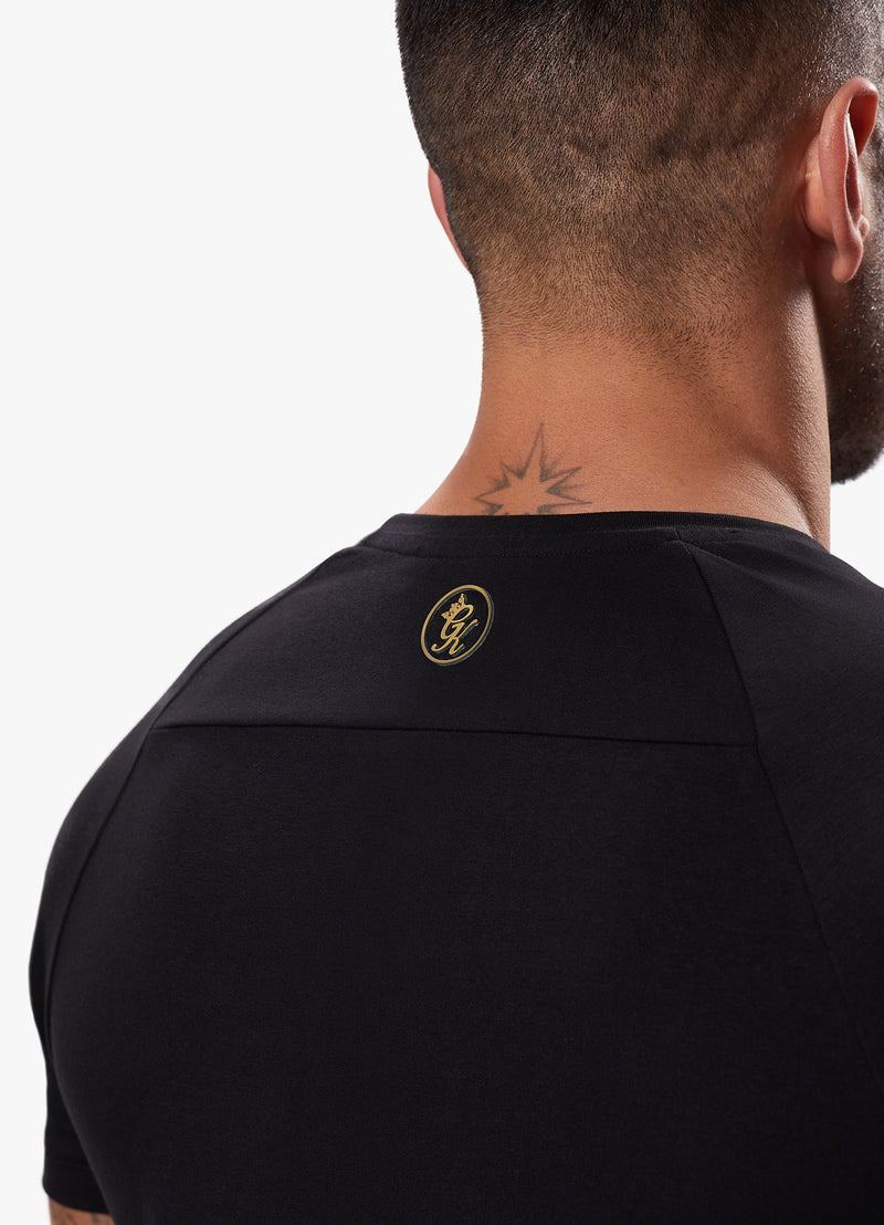 Gym King Pro Logo Jersey Tee - Black/Gold