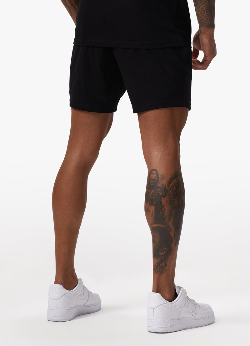 Gym King Pro Logo Jersey Short - Black