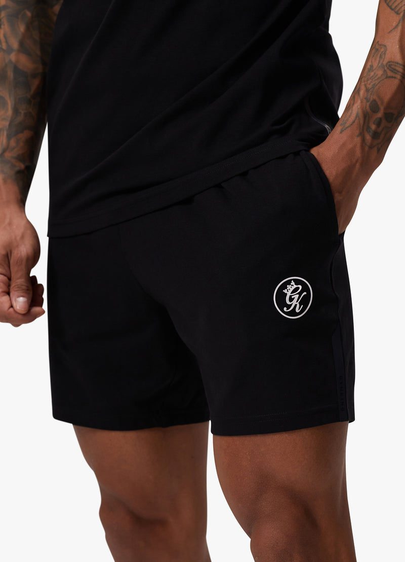 Gym King Pro Logo Jersey Short - Black