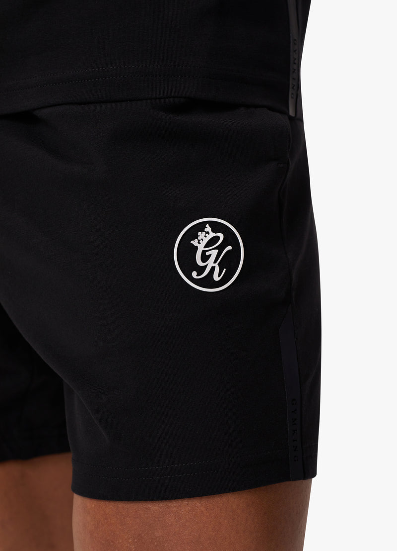 Gym King Pro Logo Jersey Short - Black