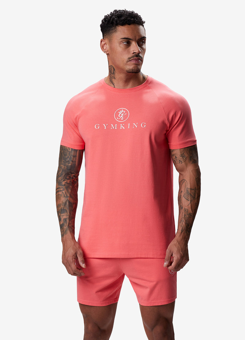 Gym King Pro Jersey Tee - Coral