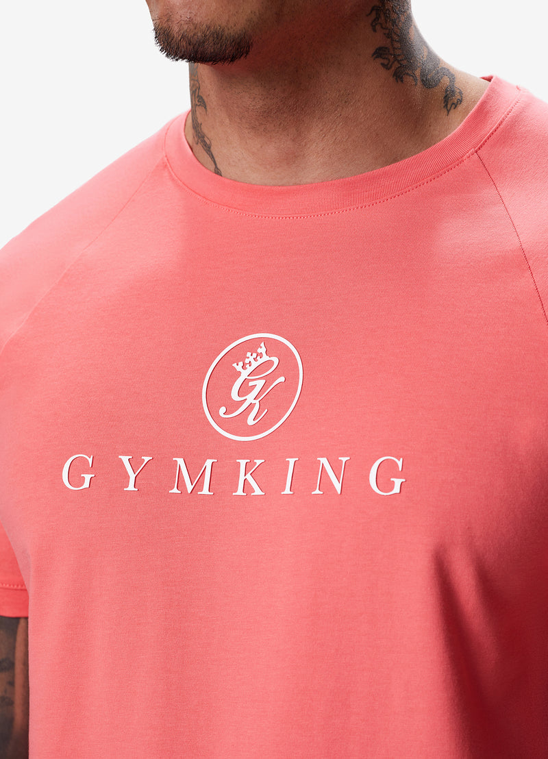 Gym King Pro Jersey Tee - Coral