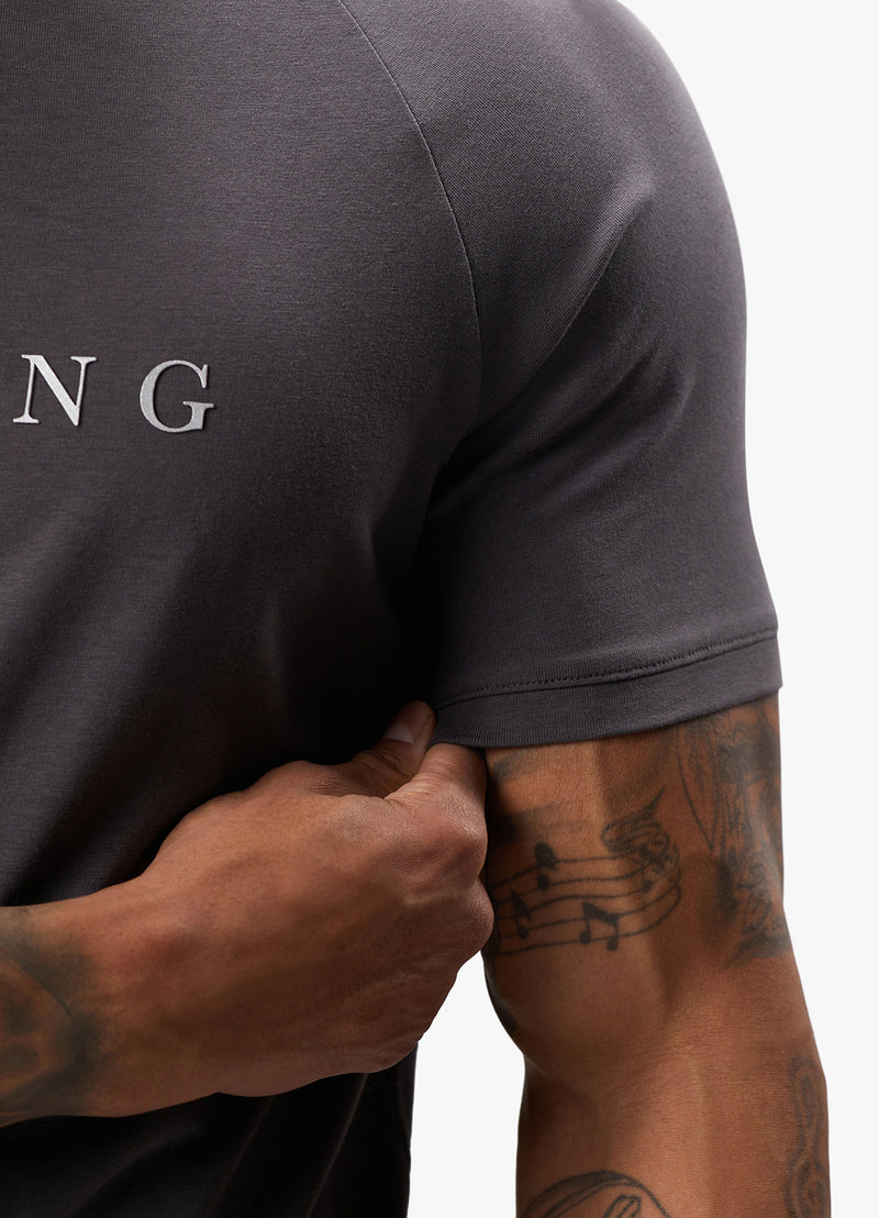 Gym King Pro Logo Jersey Tee - Graphite