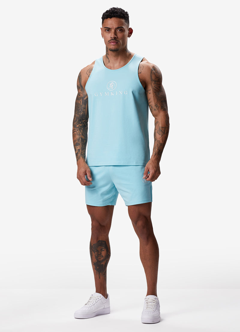 Gym King Pro Jersey Vest - Aqua Blue