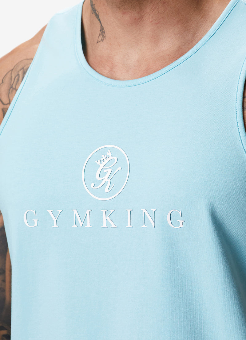 Gym King Pro Jersey Vest - Aqua Blue