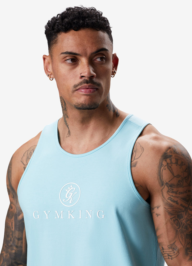Gym King Pro Jersey Vest - Aqua Blue