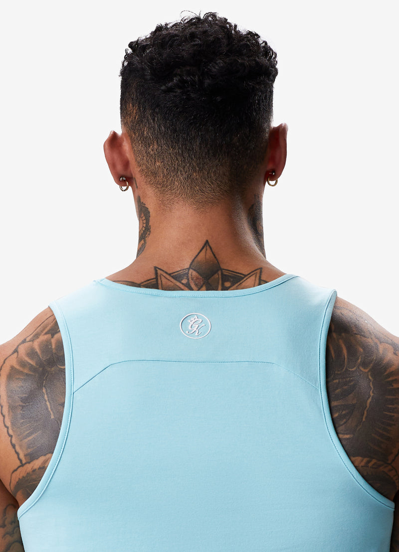 Gym King Pro Jersey Vest - Aqua Blue