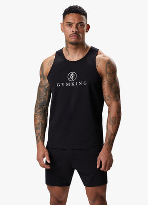 Gym King Pro Jersey Vest - Black