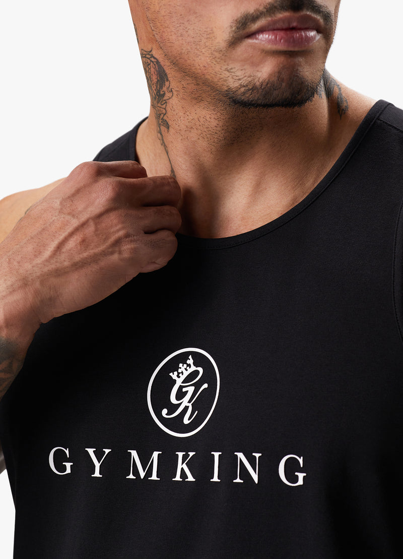 Gym King Pro Jersey Vest - Black