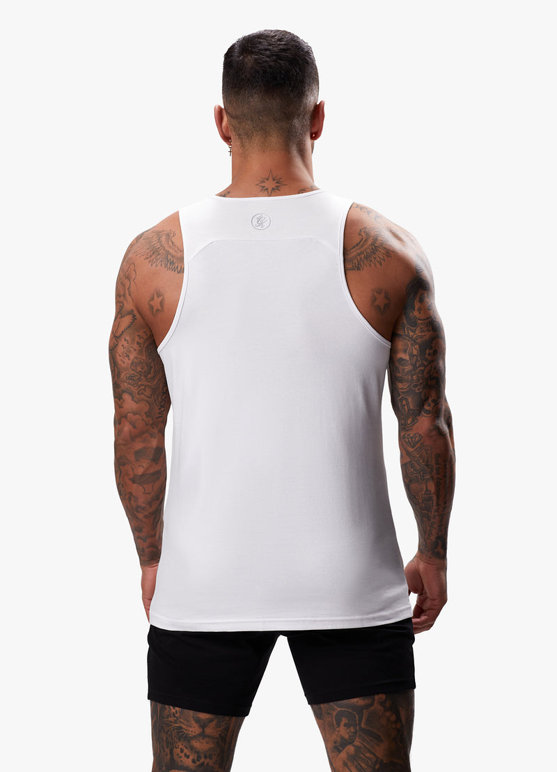 Gym King Pro Jersey Vest - White