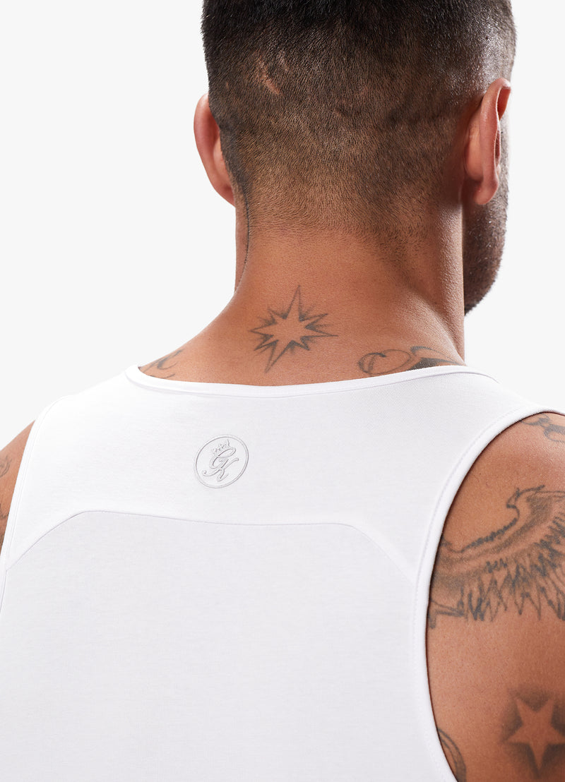 Gym King Pro Jersey Vest - White