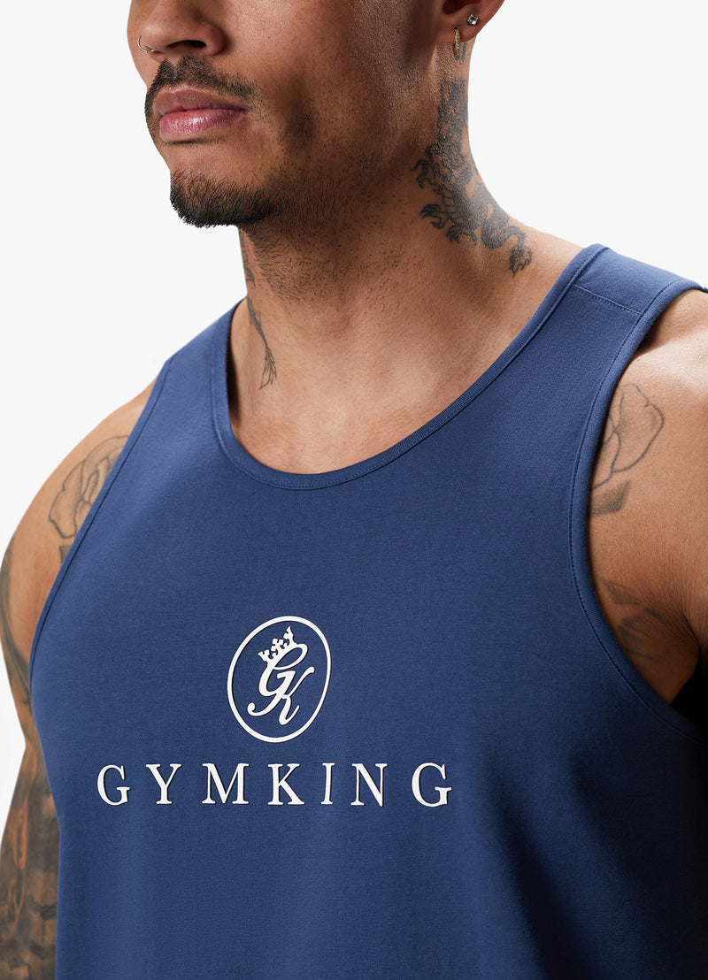 Gym King Pro Jersey Vest - Dark Indigo