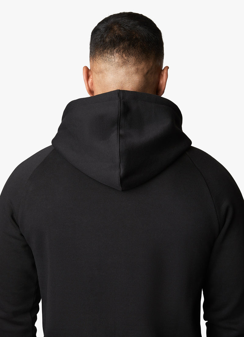 Gym King Pro Logo Fleece Hood - Black/Black