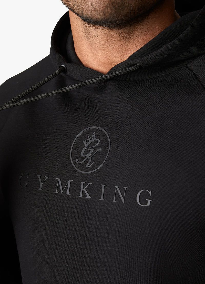 Gym King Pro Logo Fleece Tracksuit - Black/Black