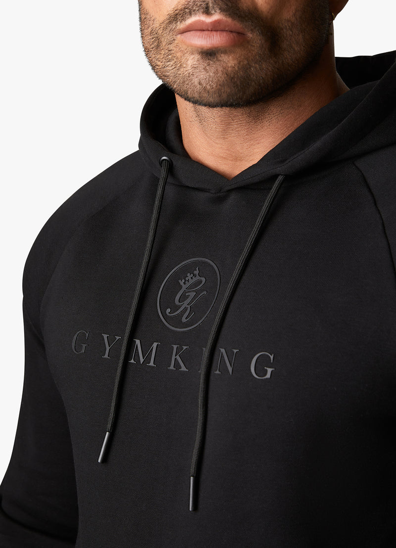 Gym King Pro Logo Fleece Tracksuit - Black/Black