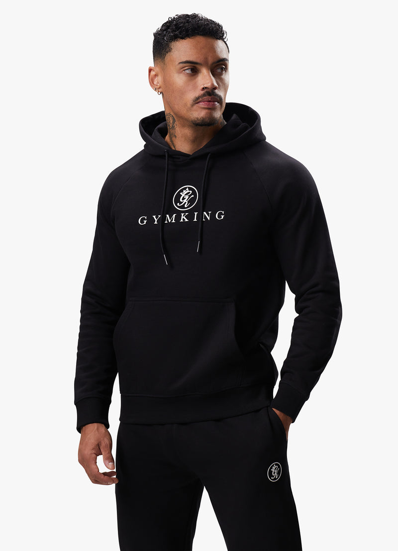 Gym King Pro Logo Fleece Hood - Black