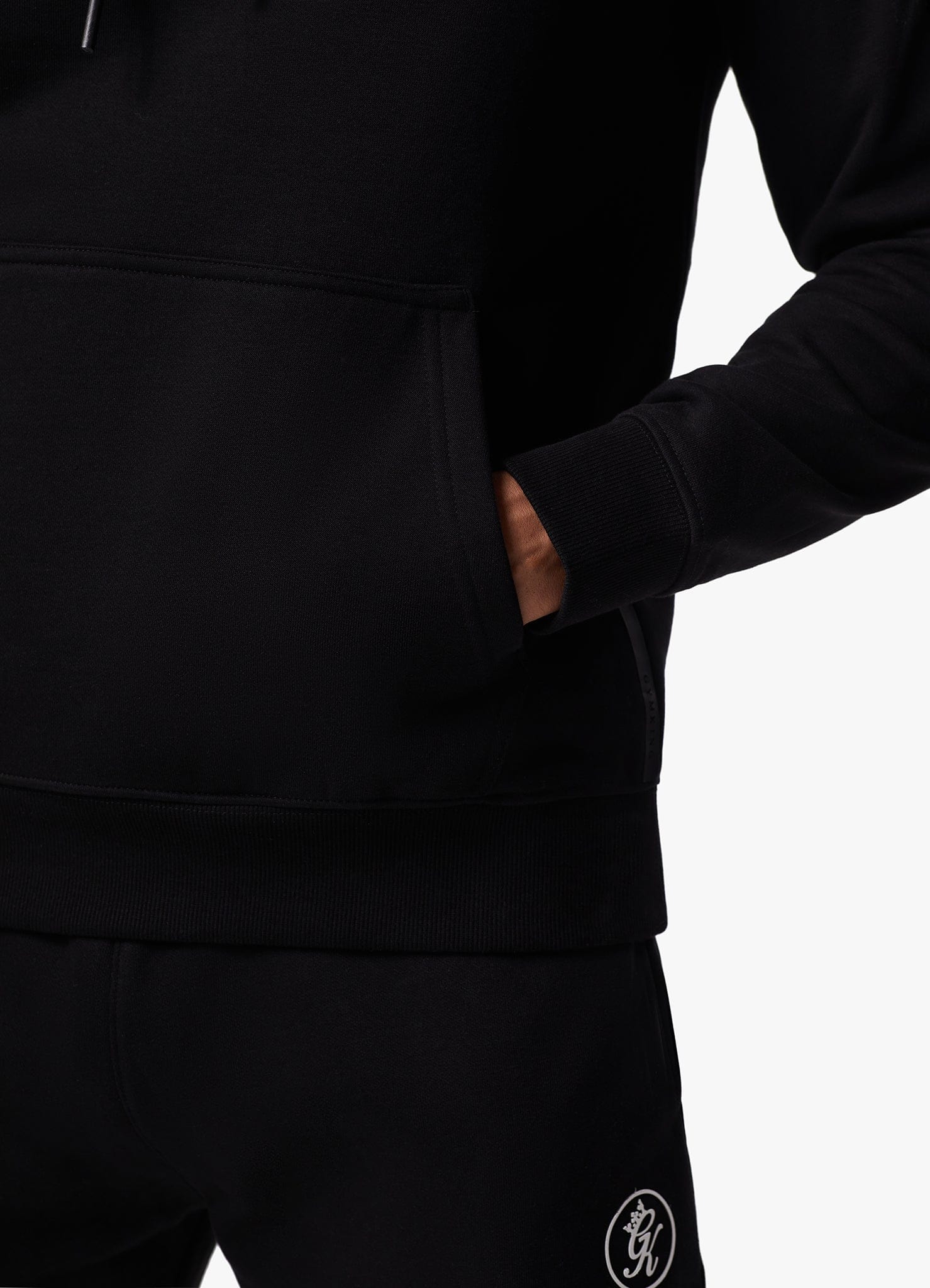 Gym King Pro Logo Fleece Hood - Black
