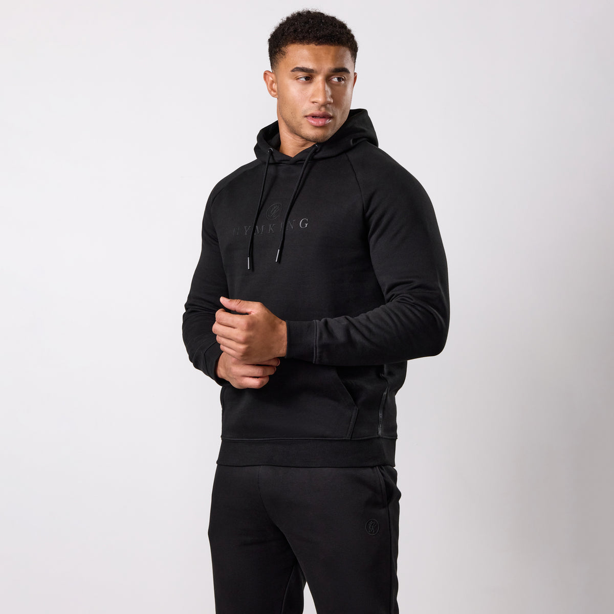 Gym King Pro Logo Hoodie - Black/Black