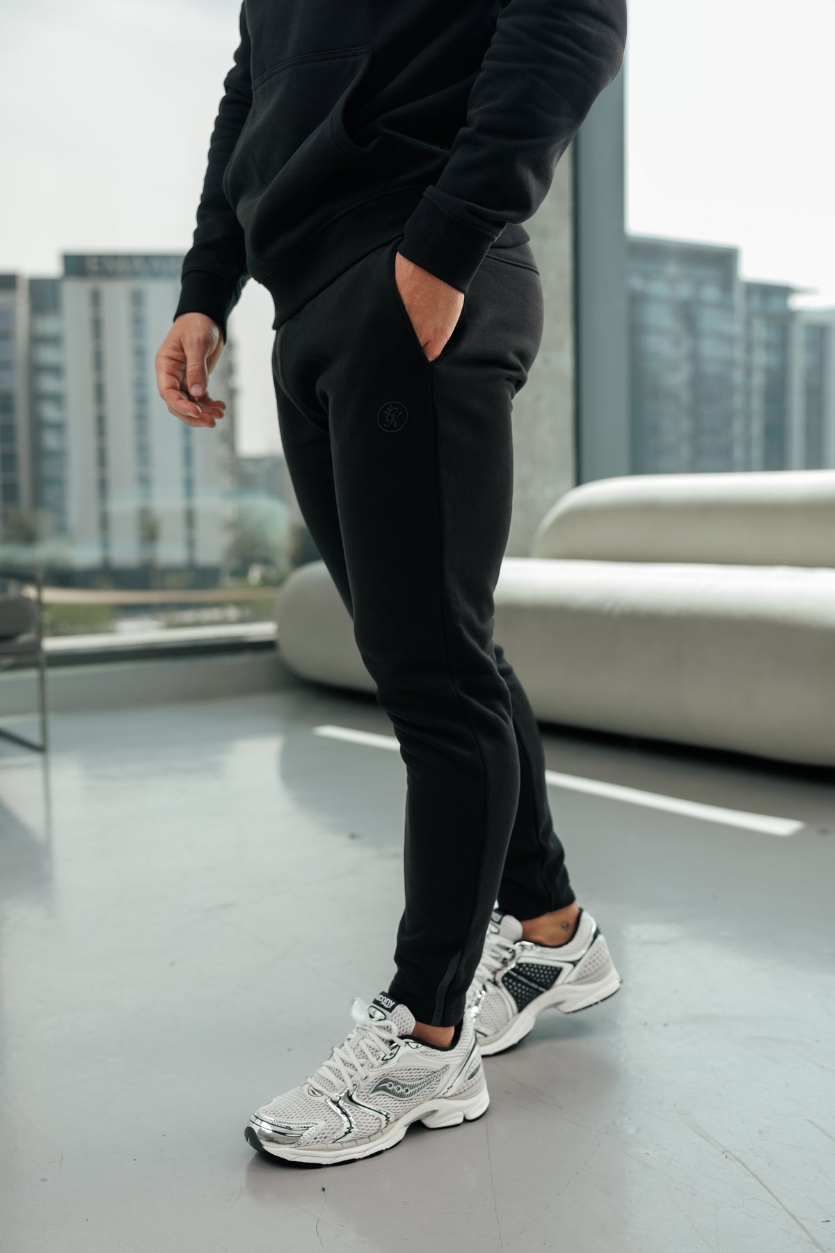 Gym King Pro Logo Jogger - Black/Black