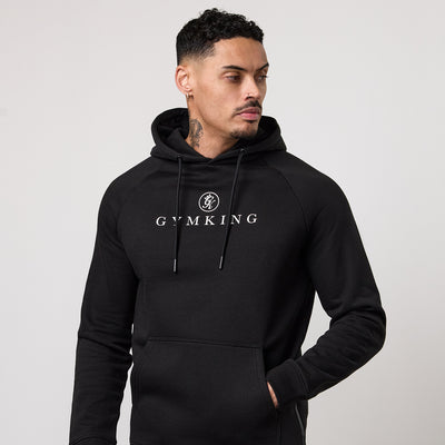 Gym King Pro Logo Hoodie - Black/White