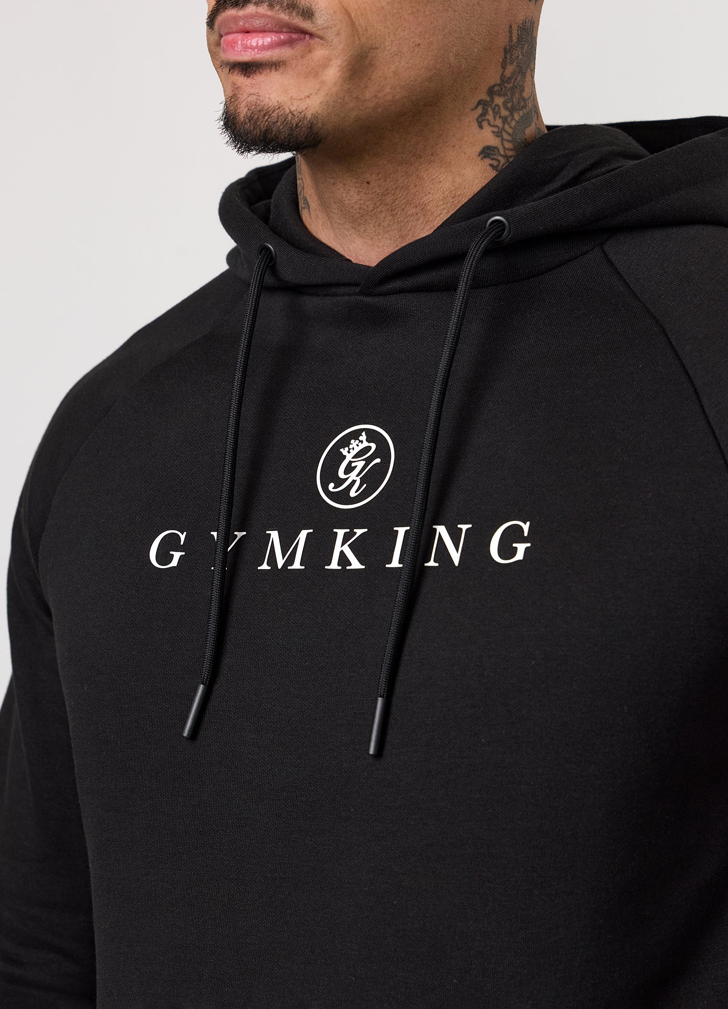 Gym King Pro Logo Hood - Black/White