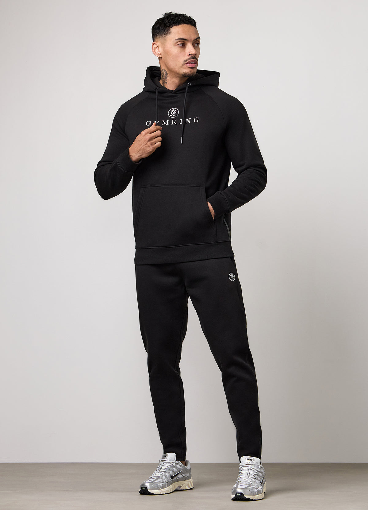 Gym King Pro Logo Tracksuit - Black/White