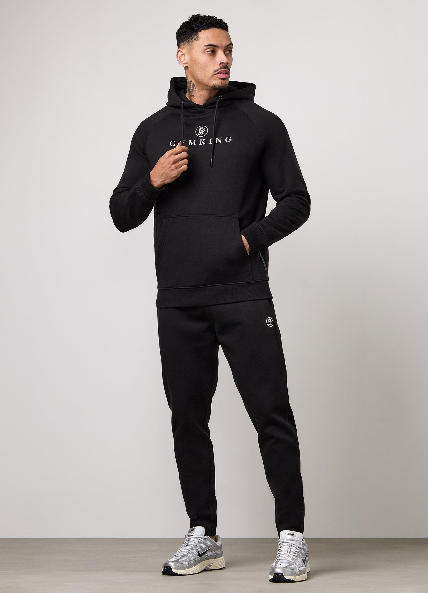 Gym King Pro Logo Jogger - Black/White