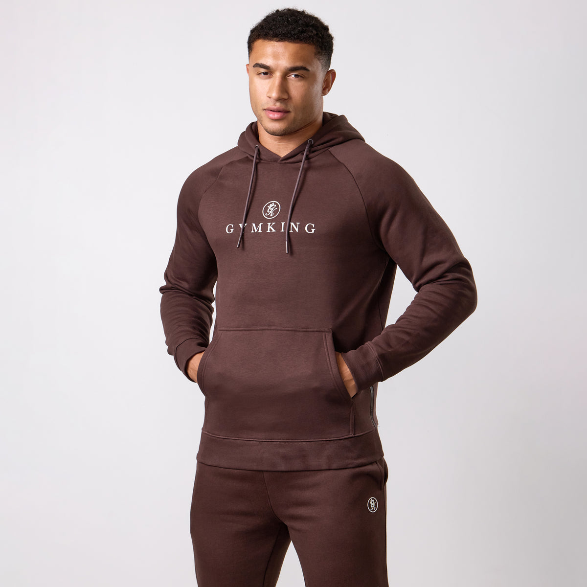 Gym King Pro Logo Hoodie - Dark Brown