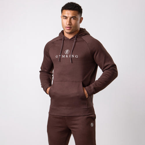 Gym King Pro Logo Hoodie - Dark Brown