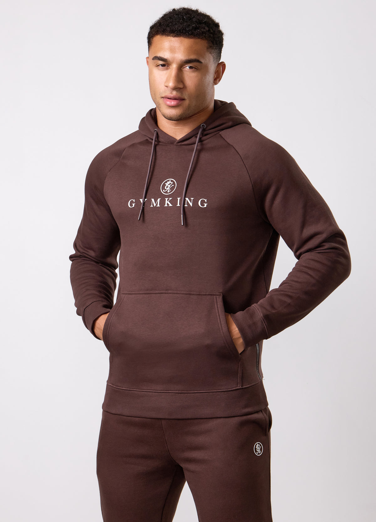 Gym King Pro Logo Hoodie - Dark Brown