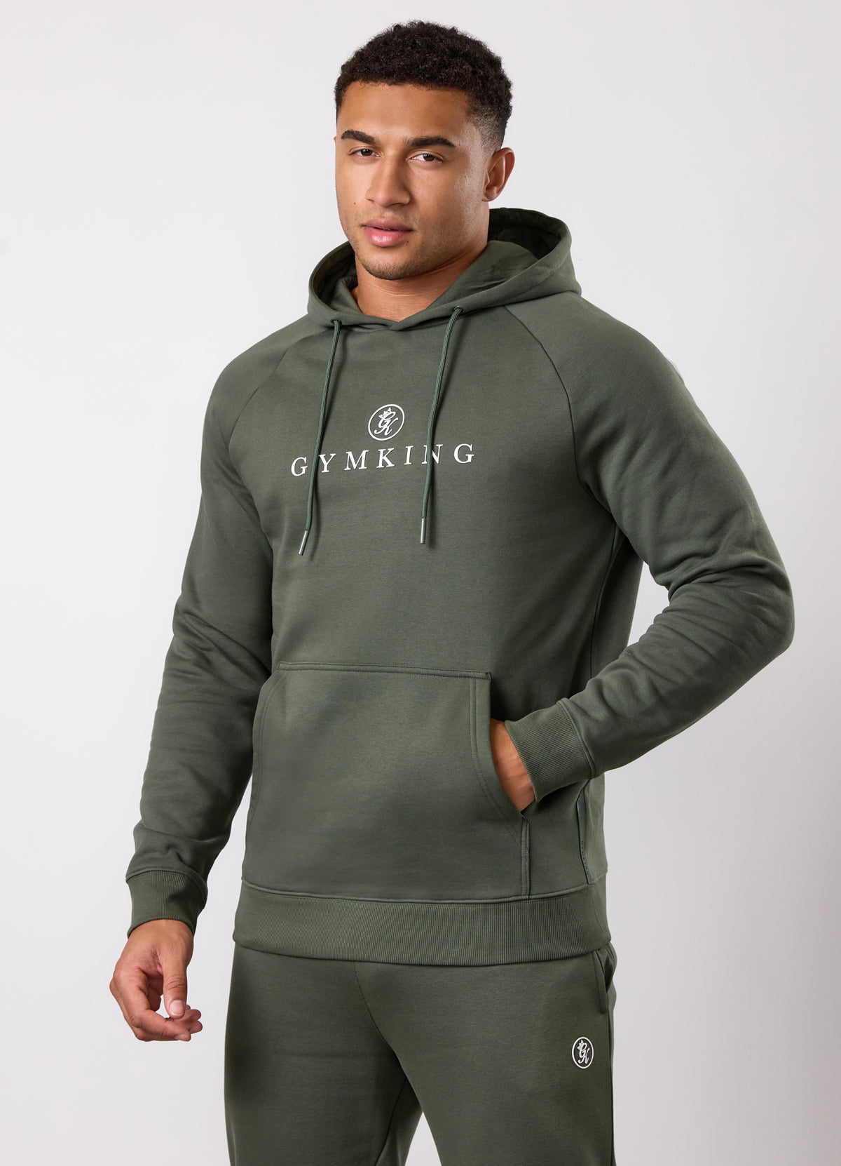 Gym King Pro Logo Hoodie - Dark Olive