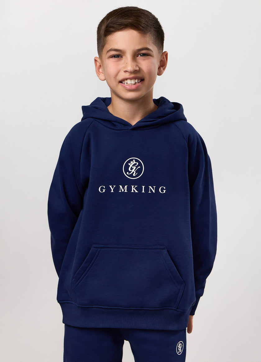 Gym King Kids Pro Logo Hood Tracksuit - Oxford Blue
