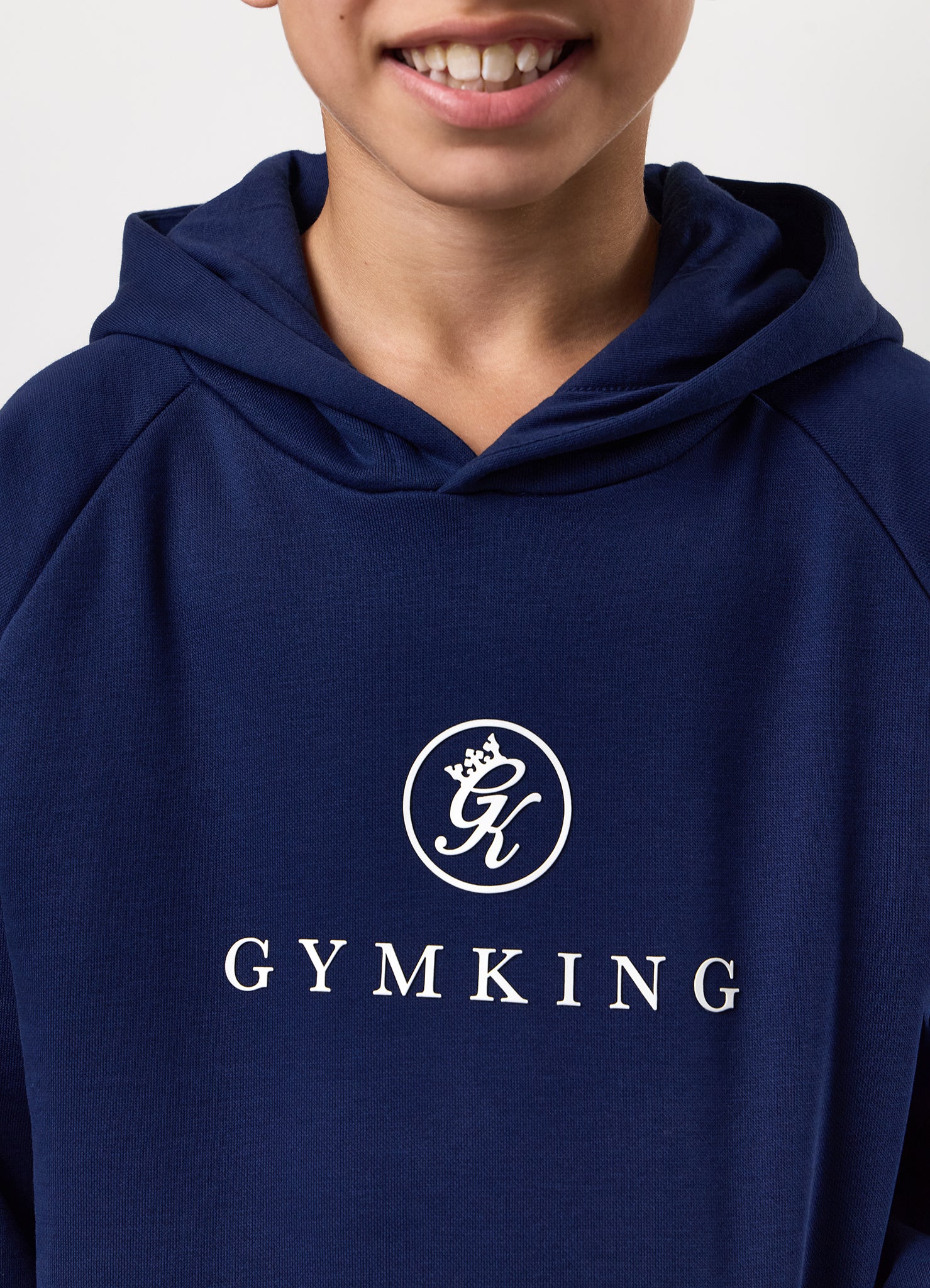 Gym King Kids Pro Logo Hood - Oxford Blue
